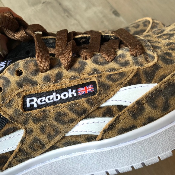 Reebok Club C Double Leopard Print Leather Sneaker - Picture 6 of 11